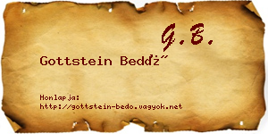 Gottstein Bedő névjegykártya
